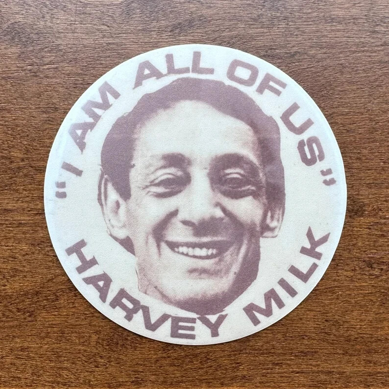 Harvey Milk Vinyl Decal Sticker 3" LGBTQ Gay Rights Pride Durable Weatherproof