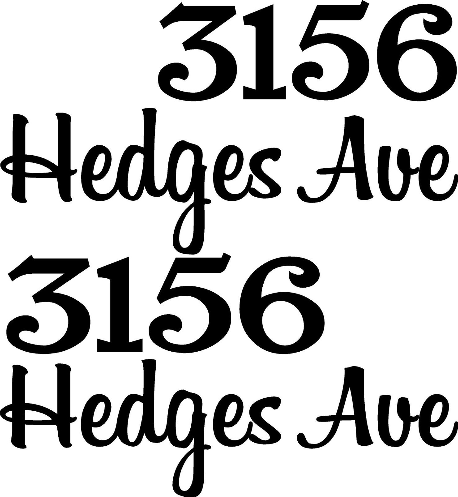 Custom REFLECTIVE Mailbox NUMBER | SET | YOU PROVIDE Address and Street | DECALS