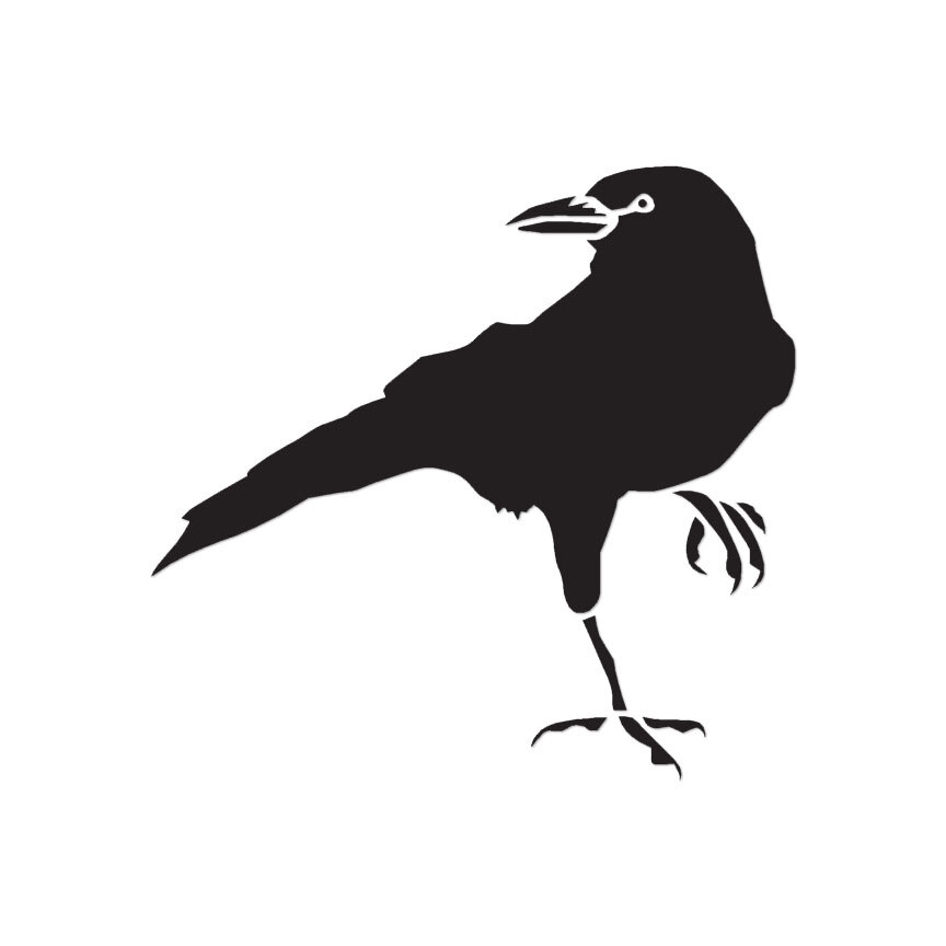 Crow Raven Blackbird – Vinyl Decal Sticker – Multiple Color & Sizes – ebn186