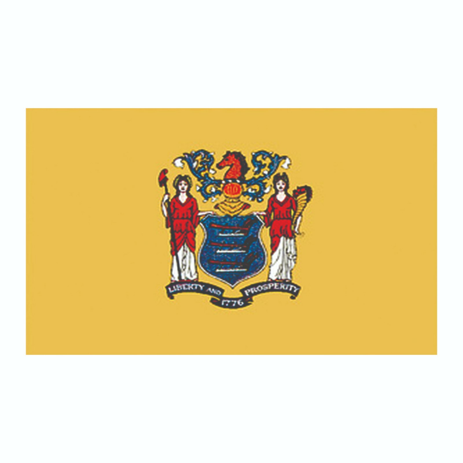 New Jersey State Flag Sticker, Decal, Bumper Sticker Vacation Sticker 3" x 5"