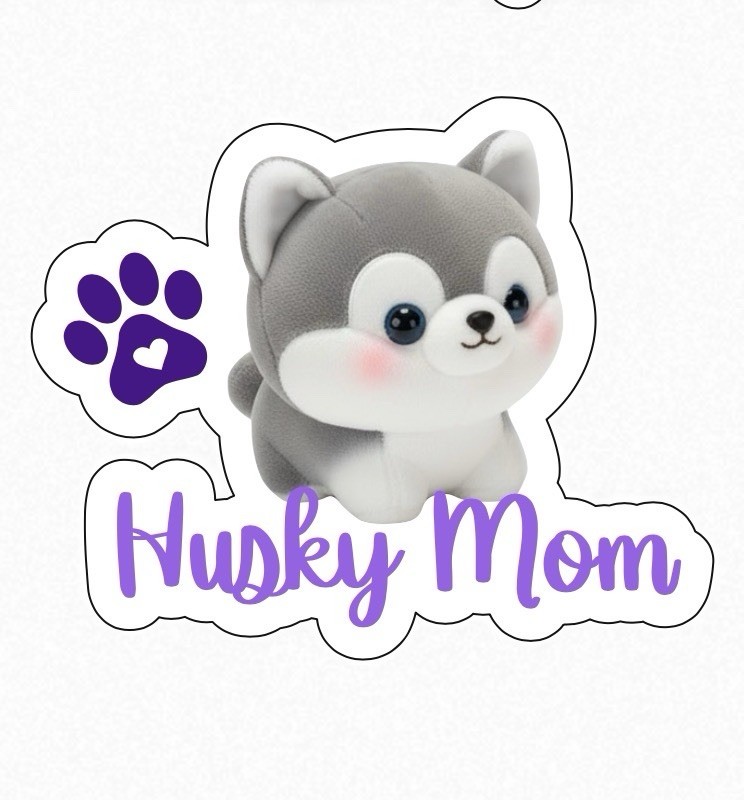 Dog Mom Puppy Breeds Waterproof Vinyl Stickers