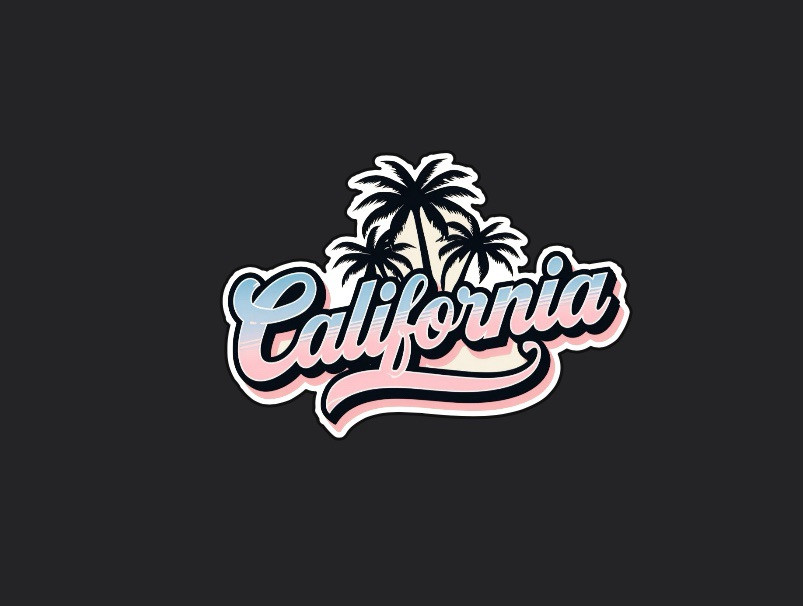 New 3” Wide California Vinyl Decal Sticker Tumblers Stanley Cup Vacation