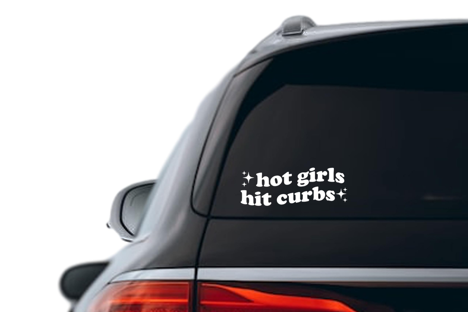 1Pcs Hot Girls Hit Curbs – Trendy Boho Chic Car Mirror Decal & Bumper Sticker…