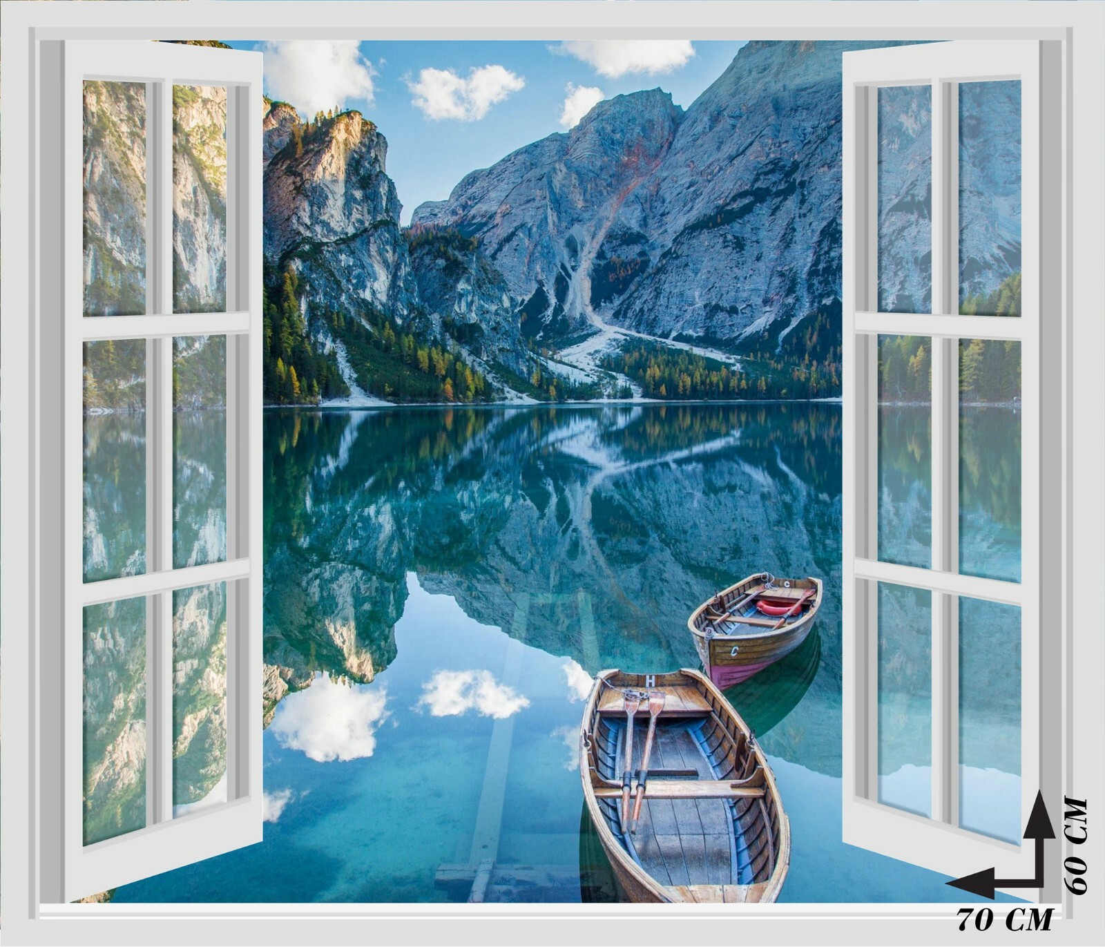 Window Wall Stickers – MOUNTAIN LAKE BOATS – 3D Wall Stickers – VINYLA