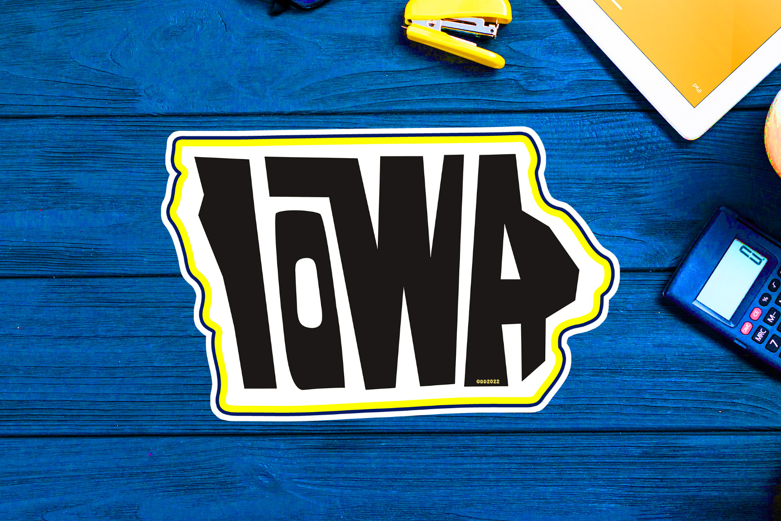 Iowa Sticker 3" to 5" Decal Des Moines City Cedar Rapids Dubuque Ames IA Vinyl