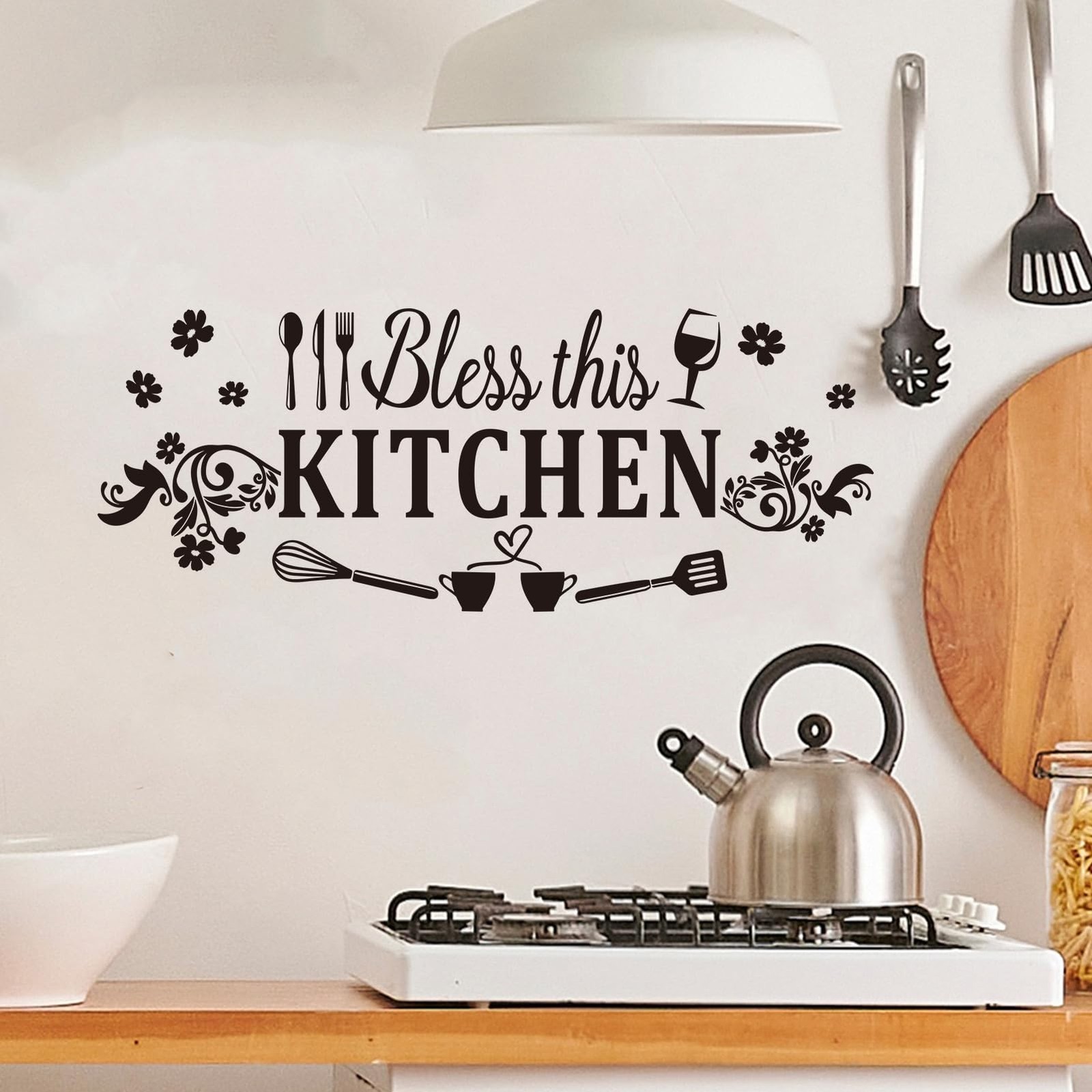 Family Quotes Wall Stickers for Kitchen: Inspirational Home Vinyl Art Wall De…