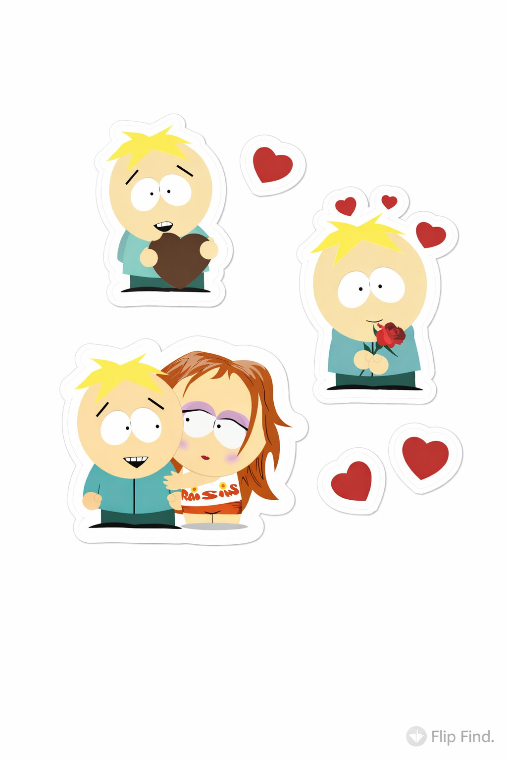 South Park Butters Sticker Set Weather Resistant Adhesive Decals USA