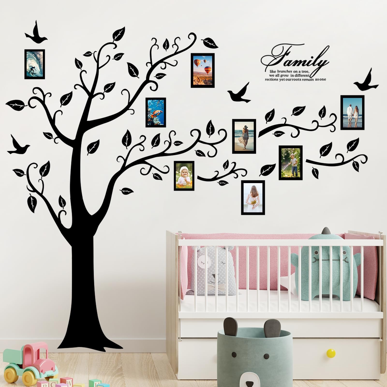 Family Tree Wall Decor Picture Frames Collage for Living Room Frame Accessories
