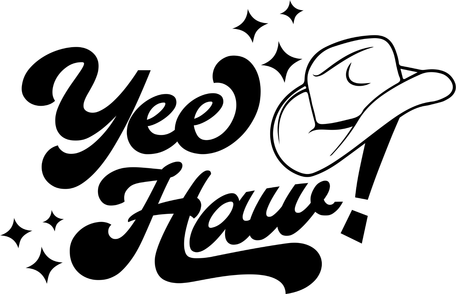 Vinyl Decal Car Truck Stanley Cup Sticker Cowgirls – Cowgirl Hat Yee Haw!