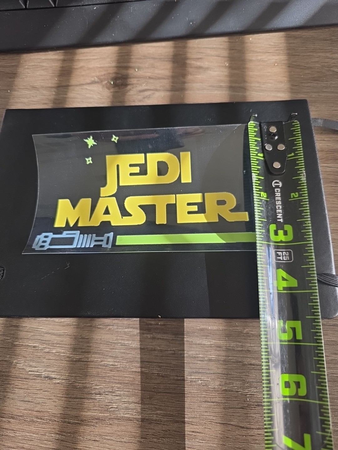 Starwars Jedi Master Light Saber UV DTF Decal Sticker Waterproof USA