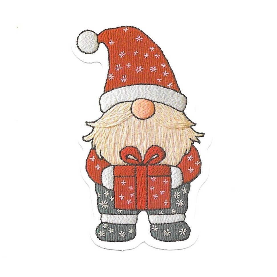 Gnome Sticker Christmas Knit Look Gift Decal Vinyl Die Cut Scrapbook Planner