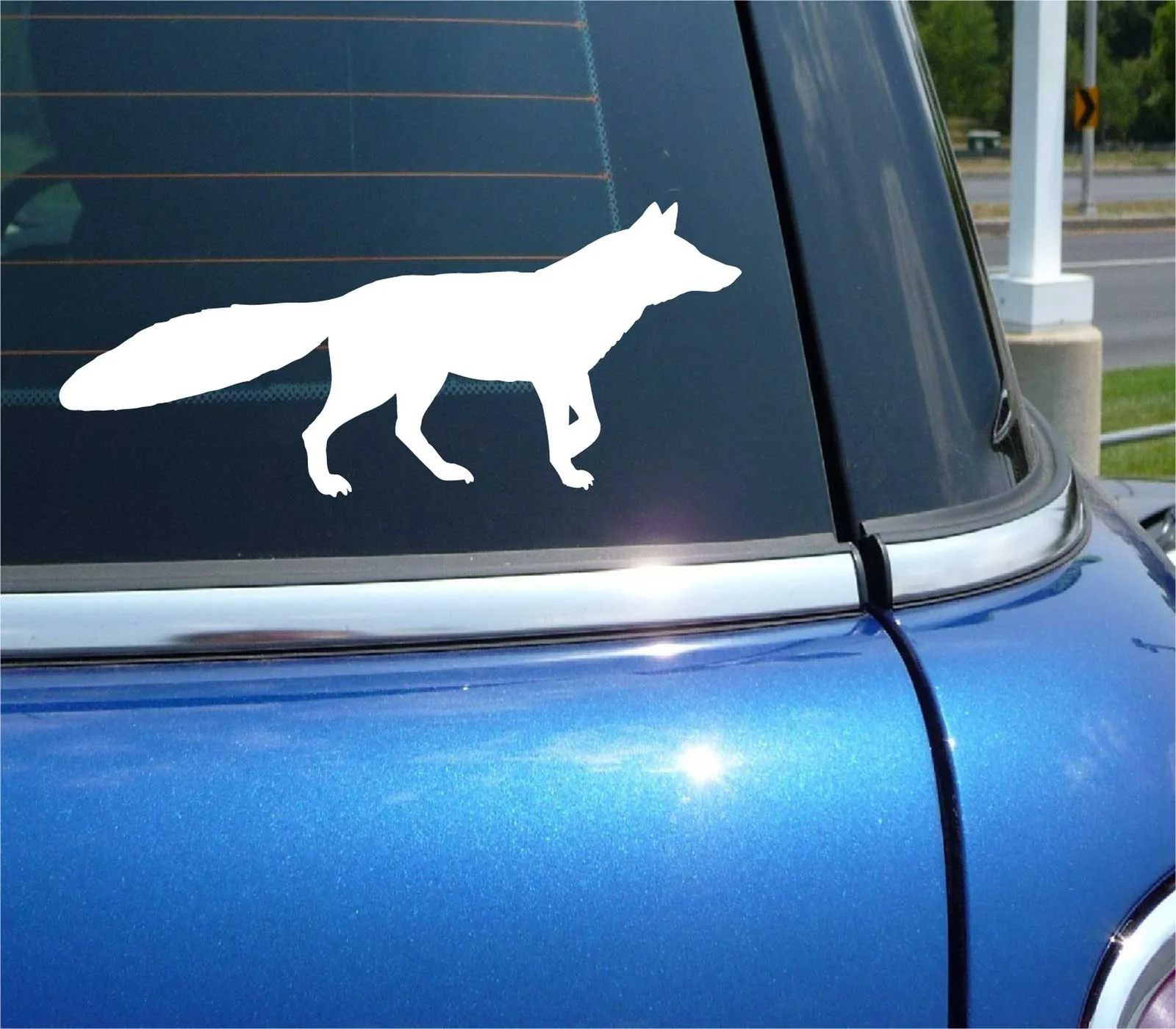 RUNNING FOX SILHOUETTE FOXES GRAPHIC DECAL STICKER ART CAR WALL DECOR
