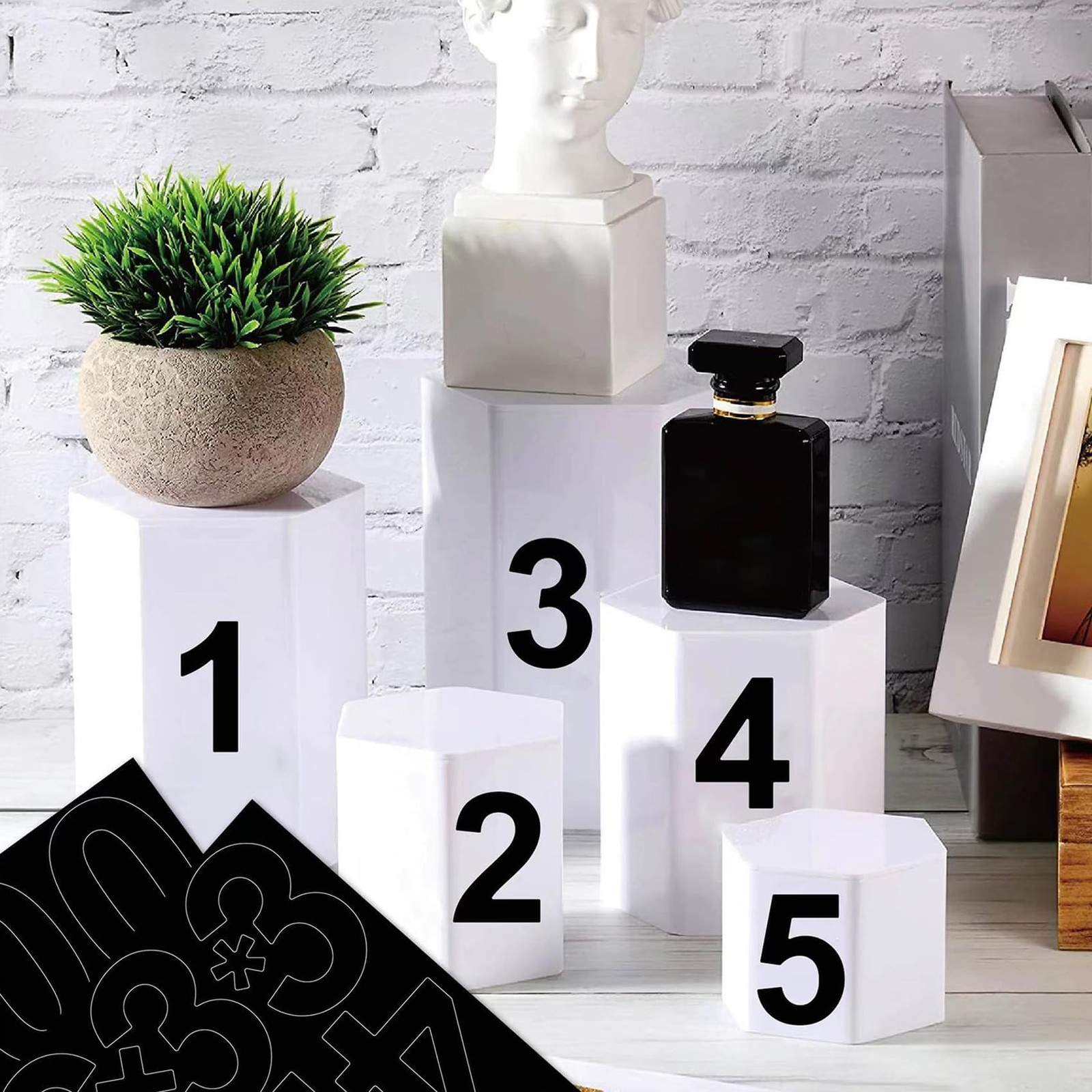 4 Inch Black Vinyl Number Stickers 10 Sets 100 Pcs Self Adhesive for House Si…