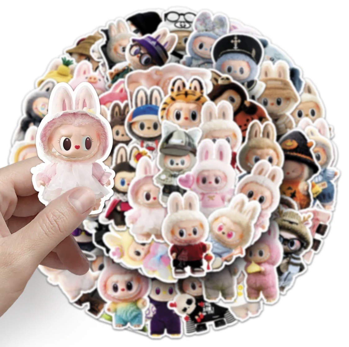 50pc LABUB Vinyl Stickers Cute Monsters Waterproof Vinyl Decals