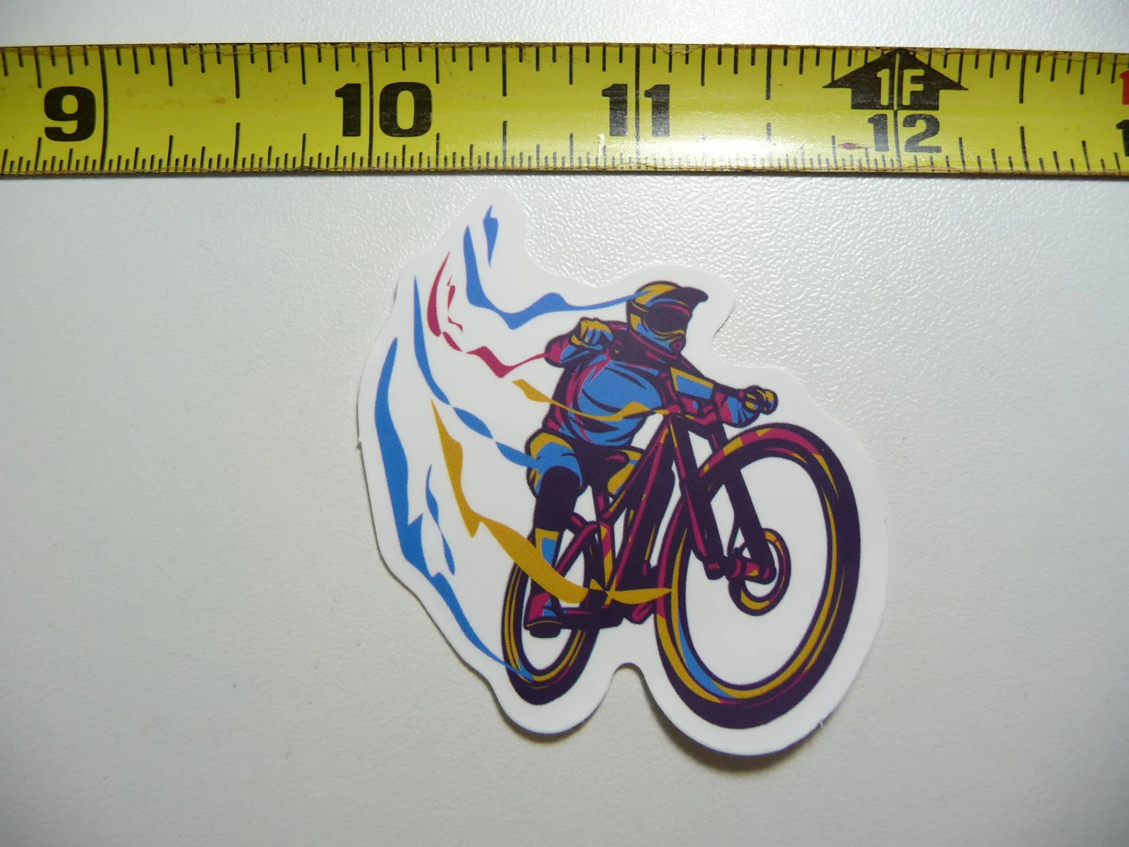 MTB MOUNTAIN BIKE COLOR STREAMS SMALL STICKER DECAL RIDE RIDER FUNNY