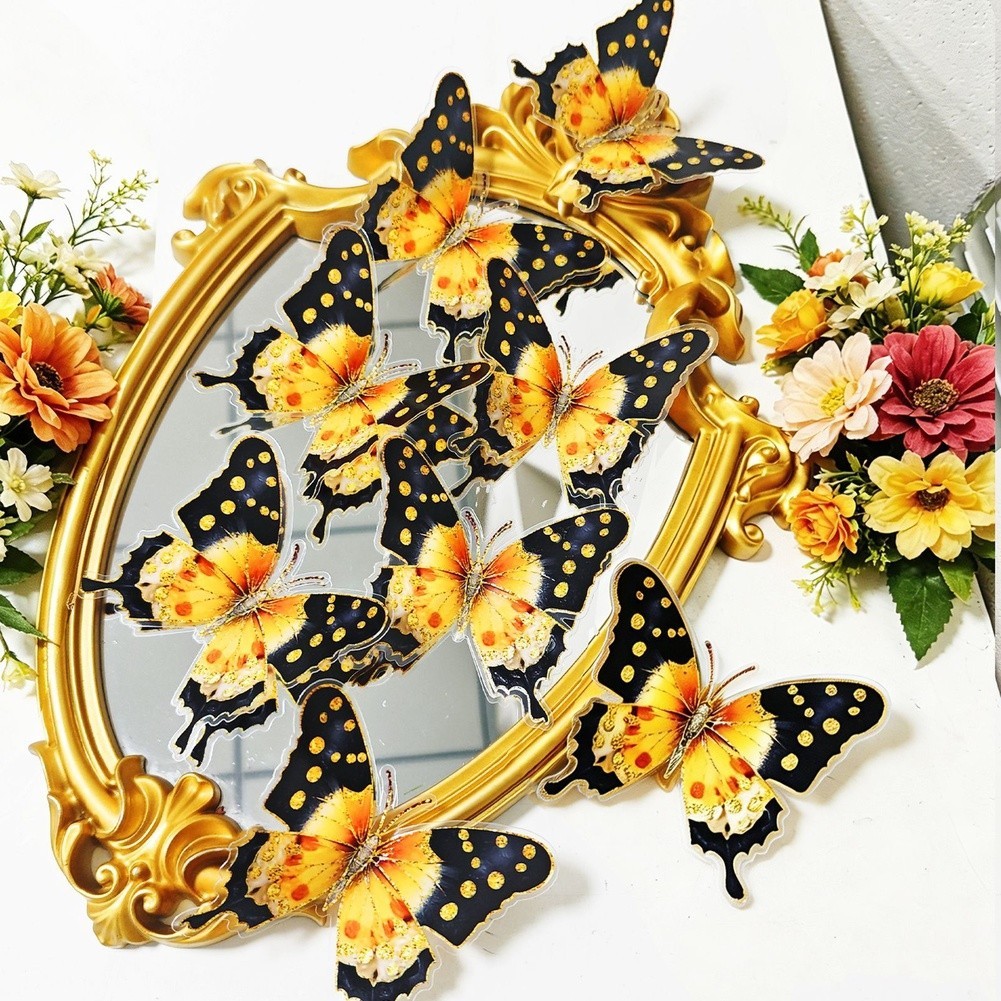 3D Butterfly Decals PVC Waterproof Bright Colors for Home Interior Decor