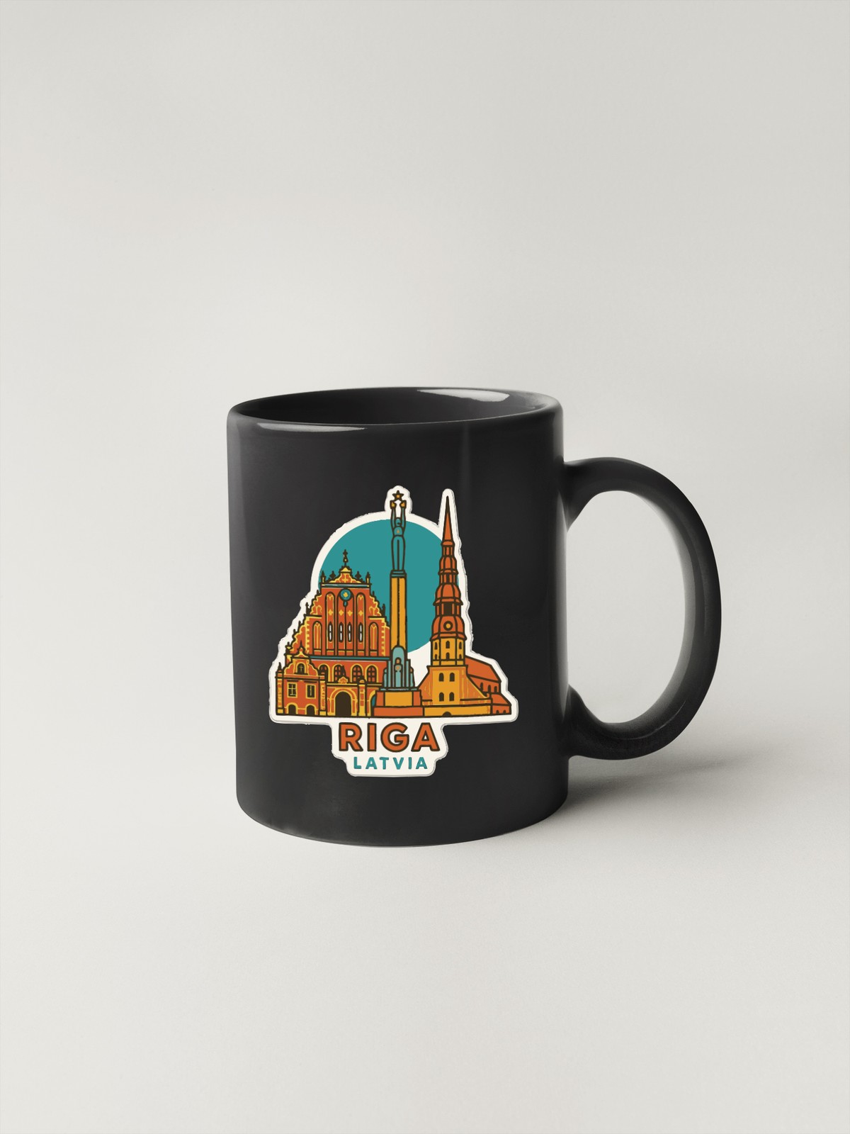 Riga Latvia Sticker Decal Vinyl Die-Cut City Skyline Landmark Design