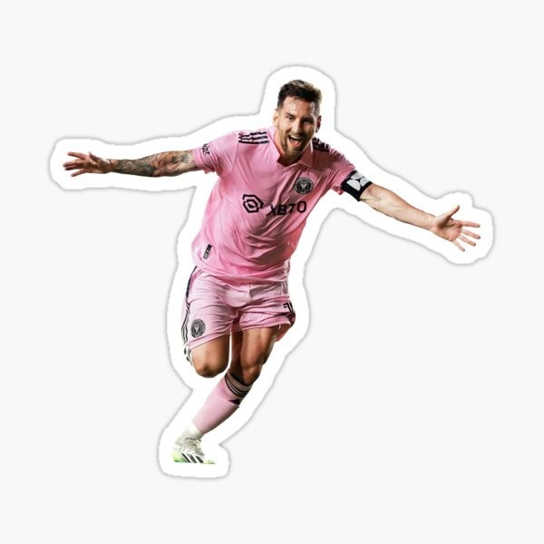 lionel messi soccer Sticker Gloss Laminate l Waterproof uv resistant