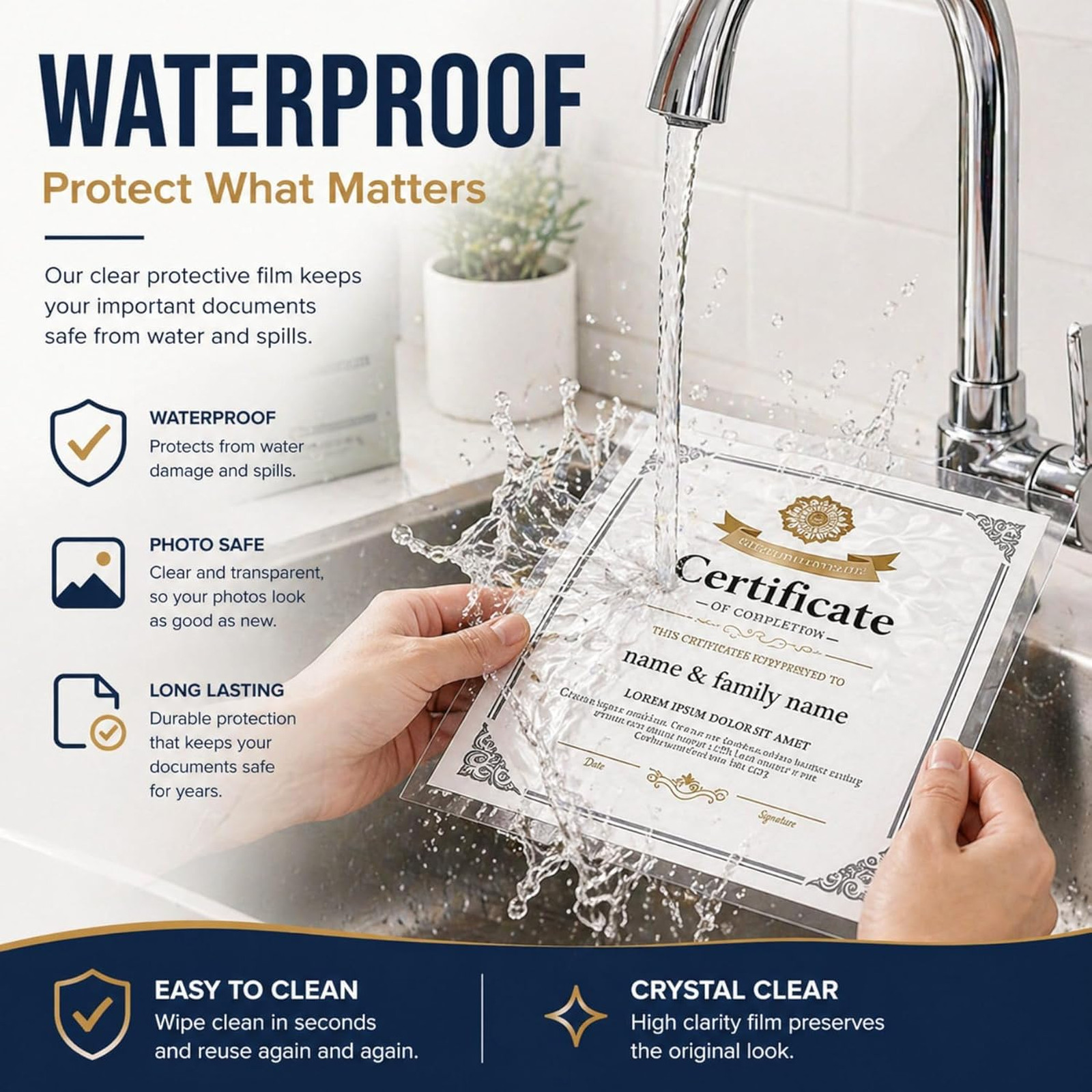 Clear Contact Paper Vinyl Wrap Self Adhesive Wall Protector Film 11.8×78.7