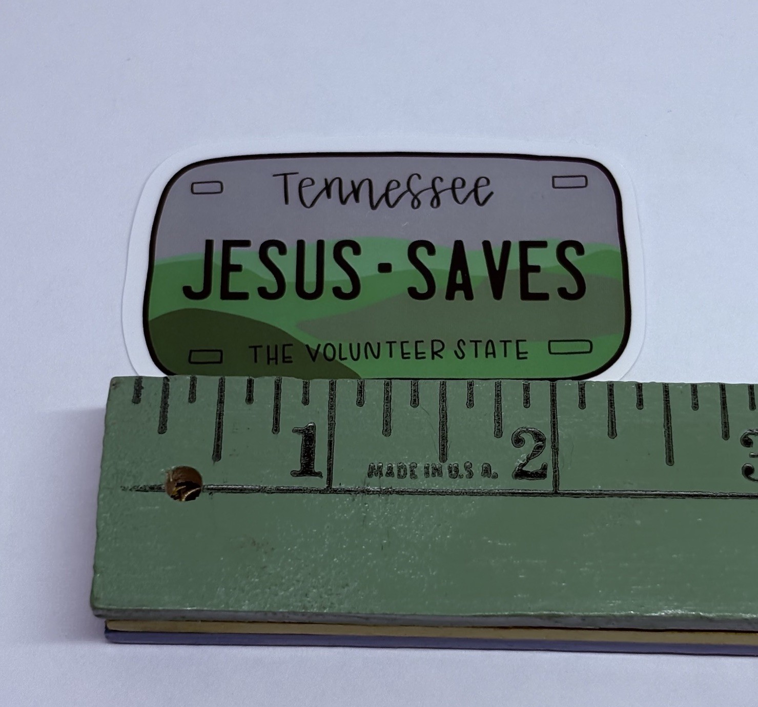Tennessee Novelty License Plate Sticker “Jesus Saves” Decal Vinyl Souvenir Tc6