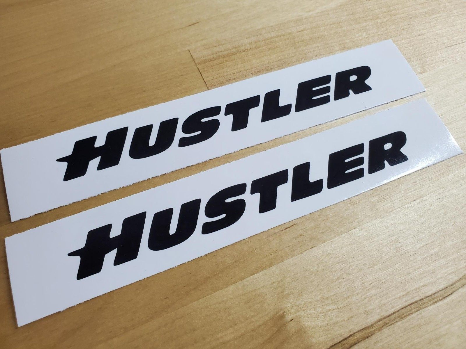 hustler boat trailer Decals Stickers Gloss black 8" (2) Fast USA