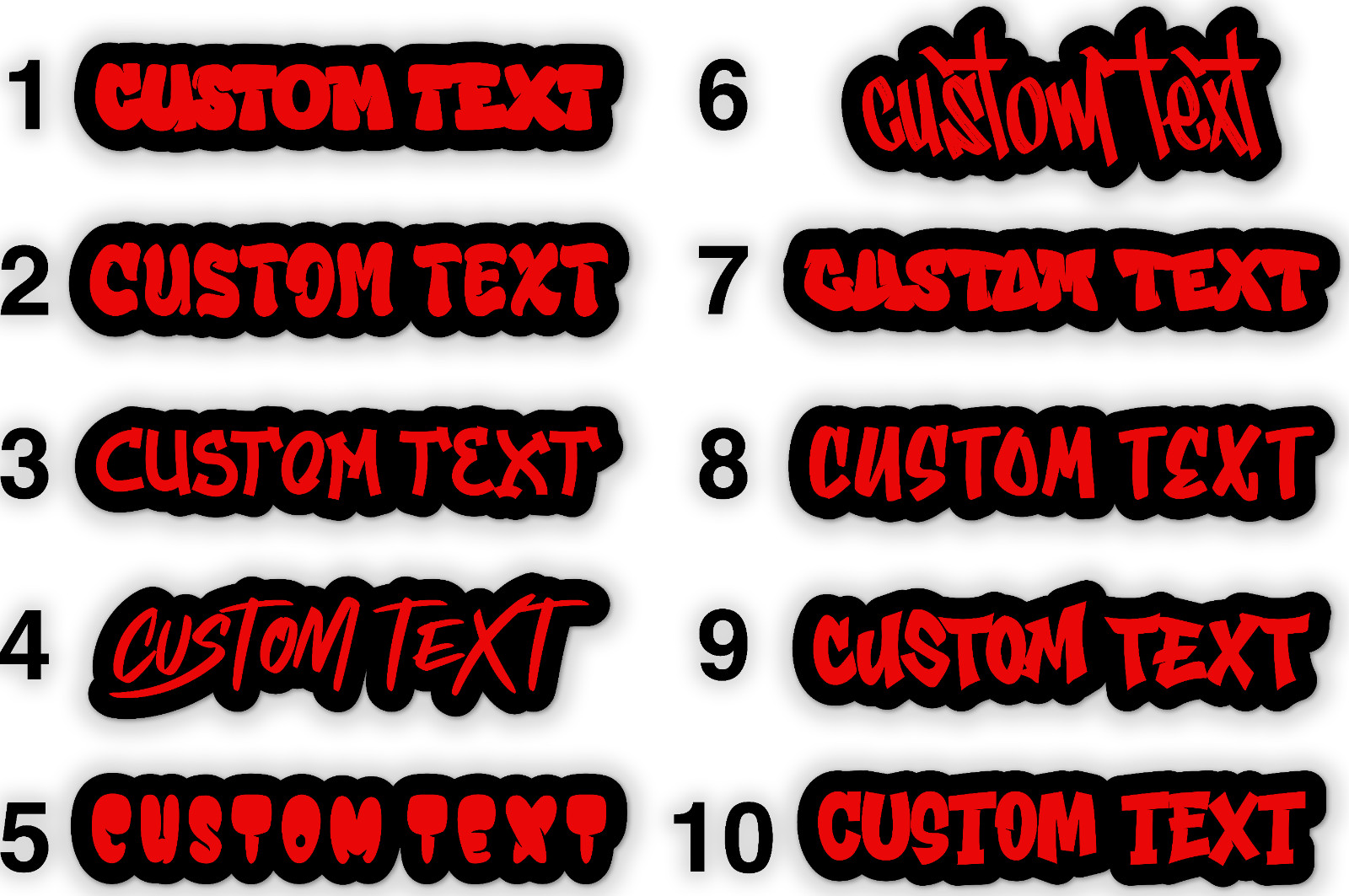 1X Custom Graffiti Font Acrylic Emblem Multicolor Personalized Car Badge text