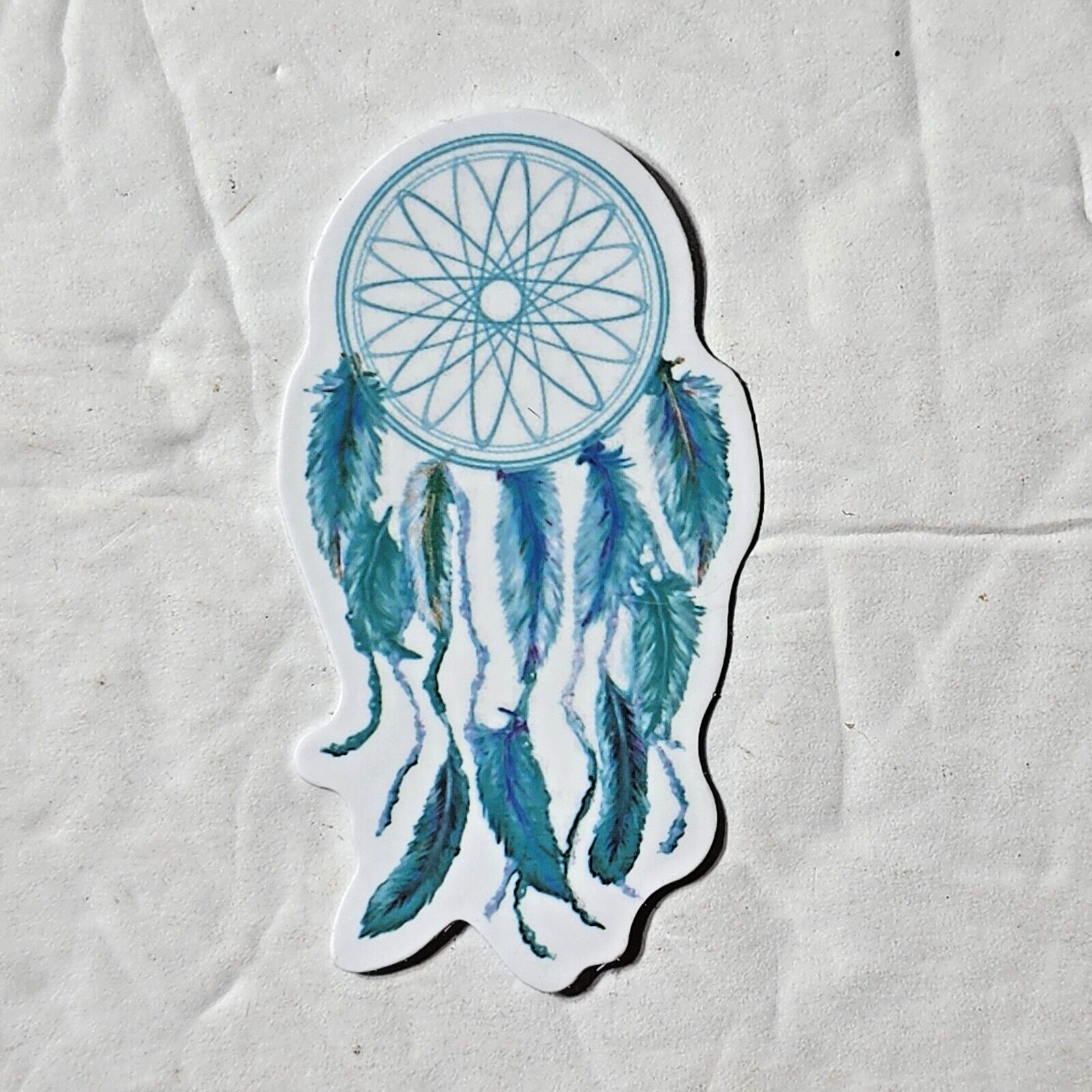 Blue and Green Dreamcatcher Native American Sticker New 1 1/4" x 2.5"