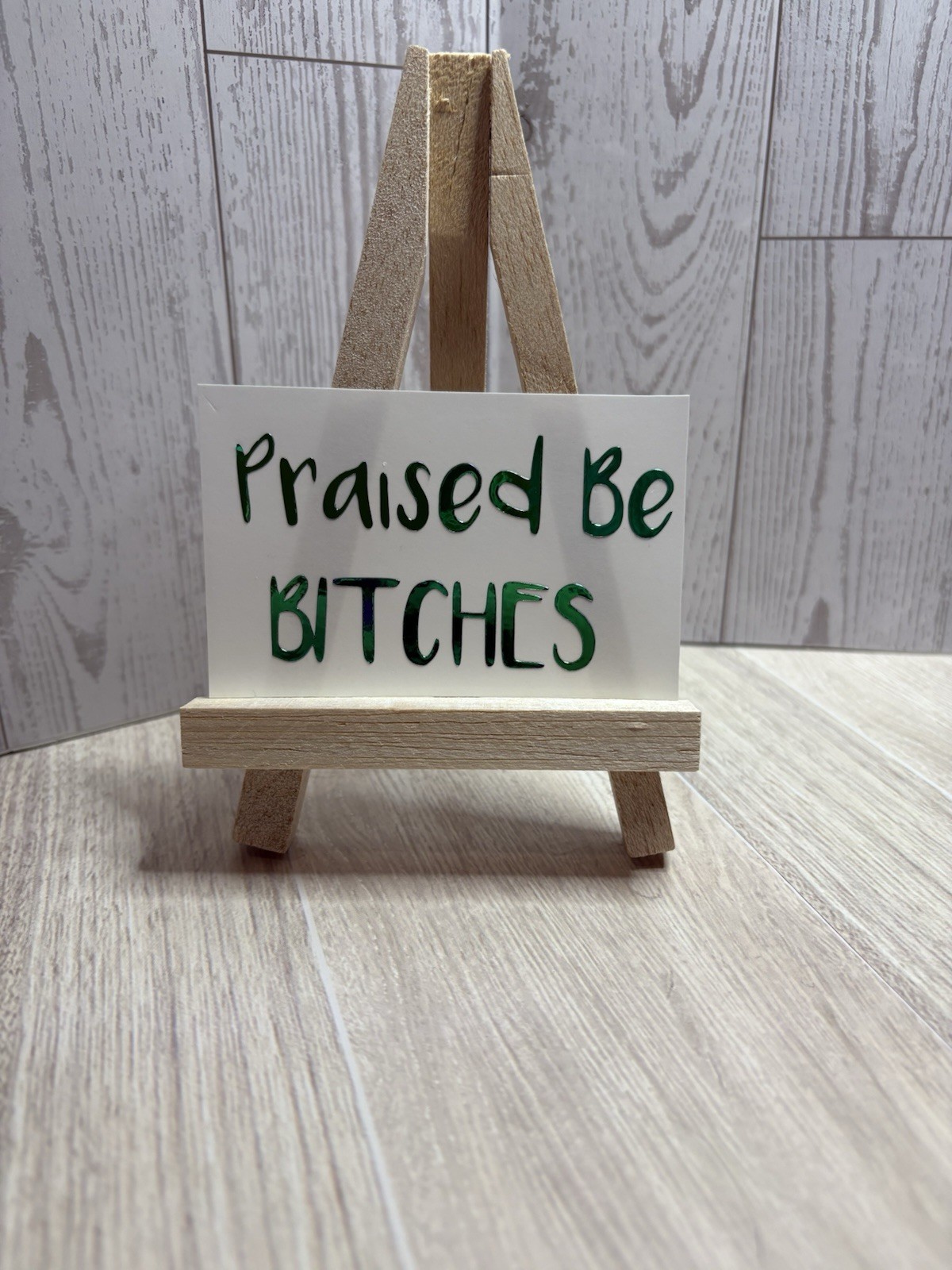 Praised Be Bitches Quote Holographic Vinyl Decal Sticker for Window Laptop Car