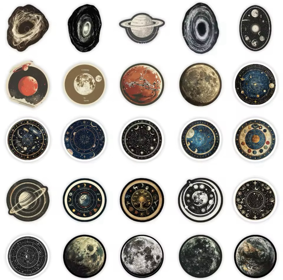 Space Solar System Stickers 50pk Space Planets Mixed Celestial Mix Fun Stickers