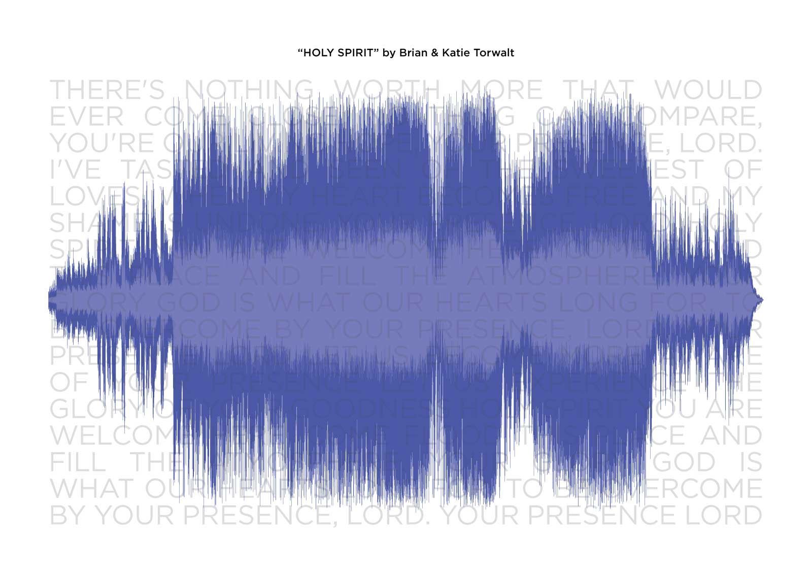 A3 Music Song Track Sound Wave Print with Lyrics (frame not included) 16.5×11.5"