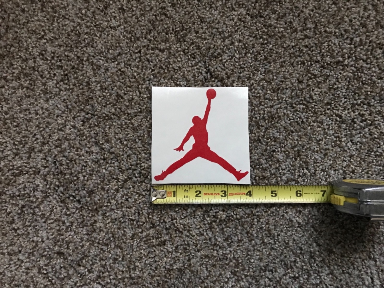 Michael Air Jordan Decal. High Quality Red Decal