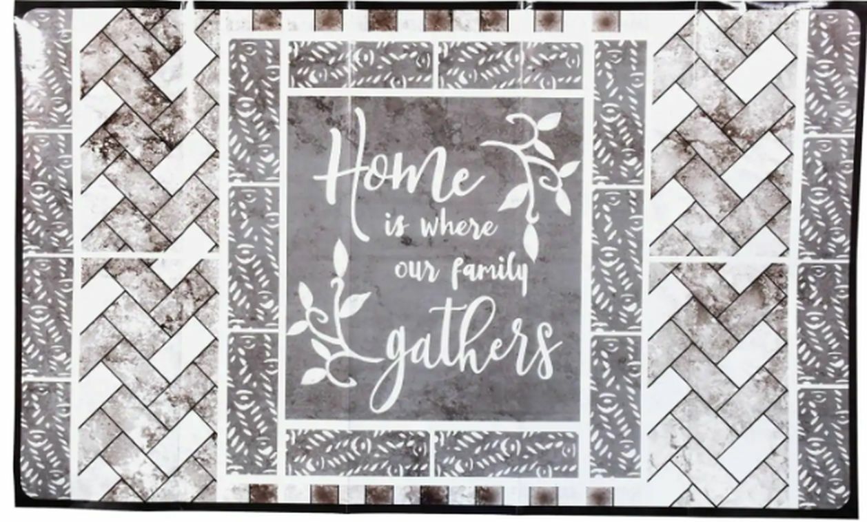 STOVE BACKSPLASH STICKER/WALL DECAL (30"x18")HOME IS WHERE OUR FAMILY GATHERS,GR