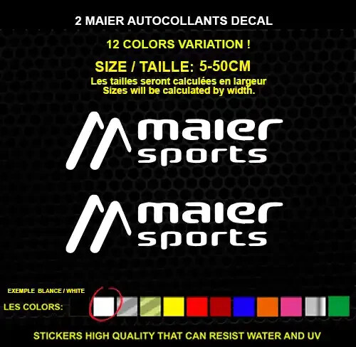 2 Maier Sports Decorative Stickers – Vehicles & Accessories, 2 Piece Set