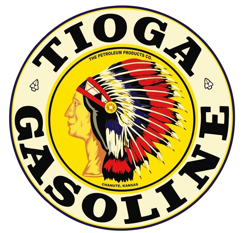 Tioga Gasoline Oil Gas Pump Gas Station Sticker Decal R8454
