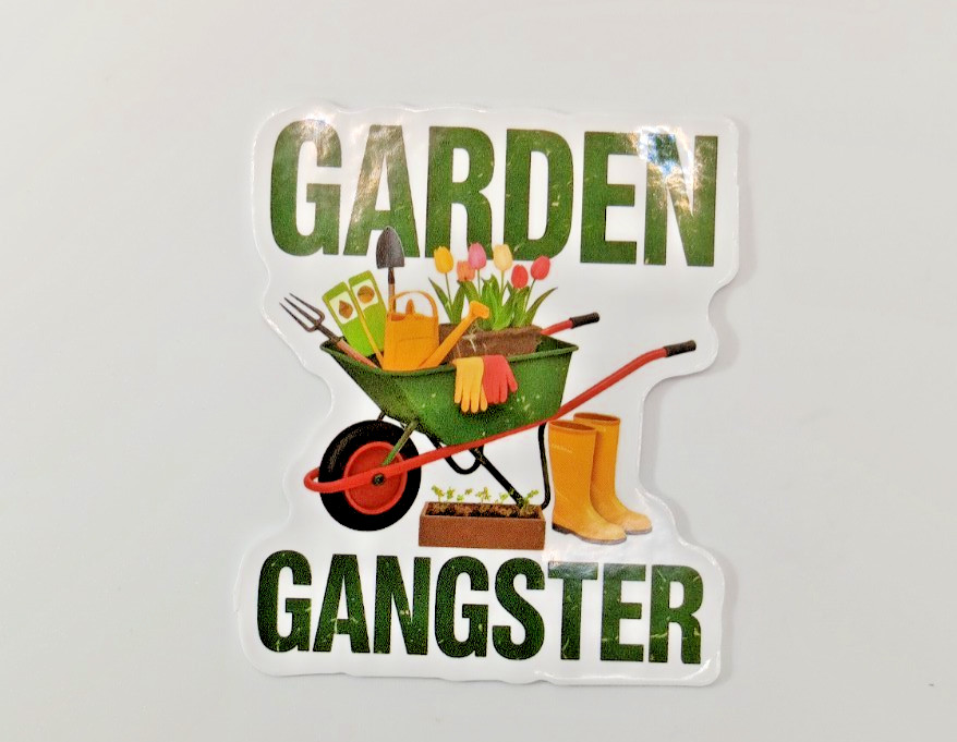 Plants-Succulent-Funny-Gangster Vinyl Sticker-Decal-NWOT-Free Shipping!