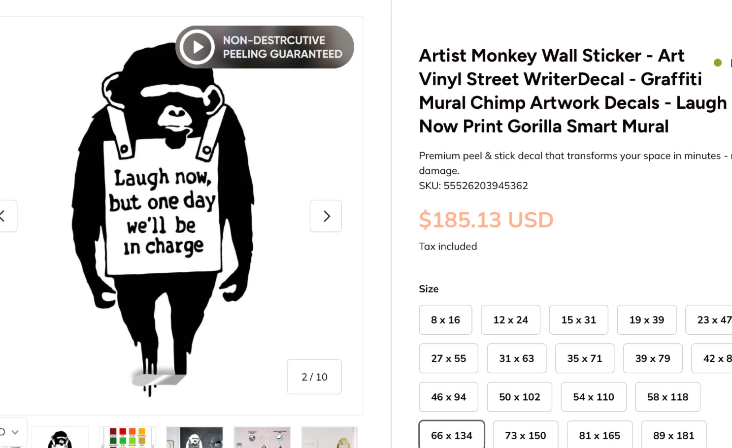 HUGE Banksy "Laugh Now" Inspired Wall Decal from Decords