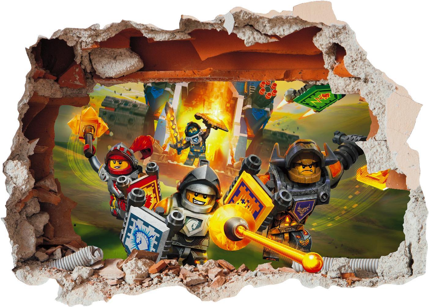 Lego Nexo Knights Hole in Wall – Printed Vinyl Sticker Decal Children Boys Girls