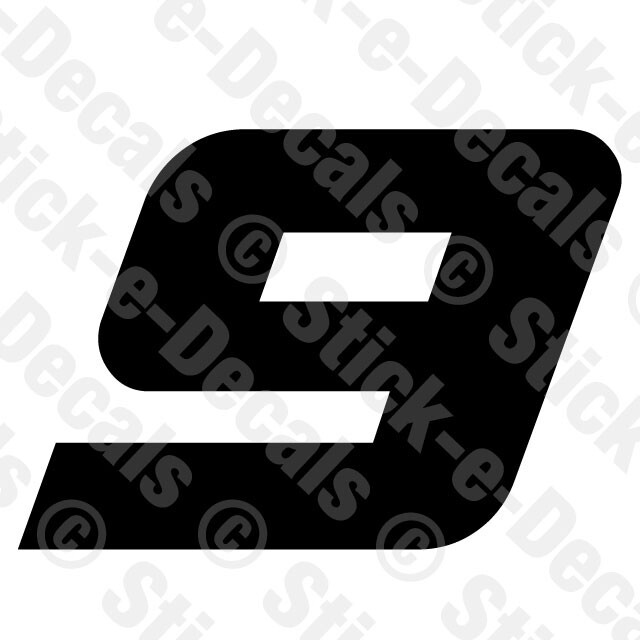 Number NINE 9 Vinyl Die Cut Decal Sticker – RACING NUMBER Custom A4