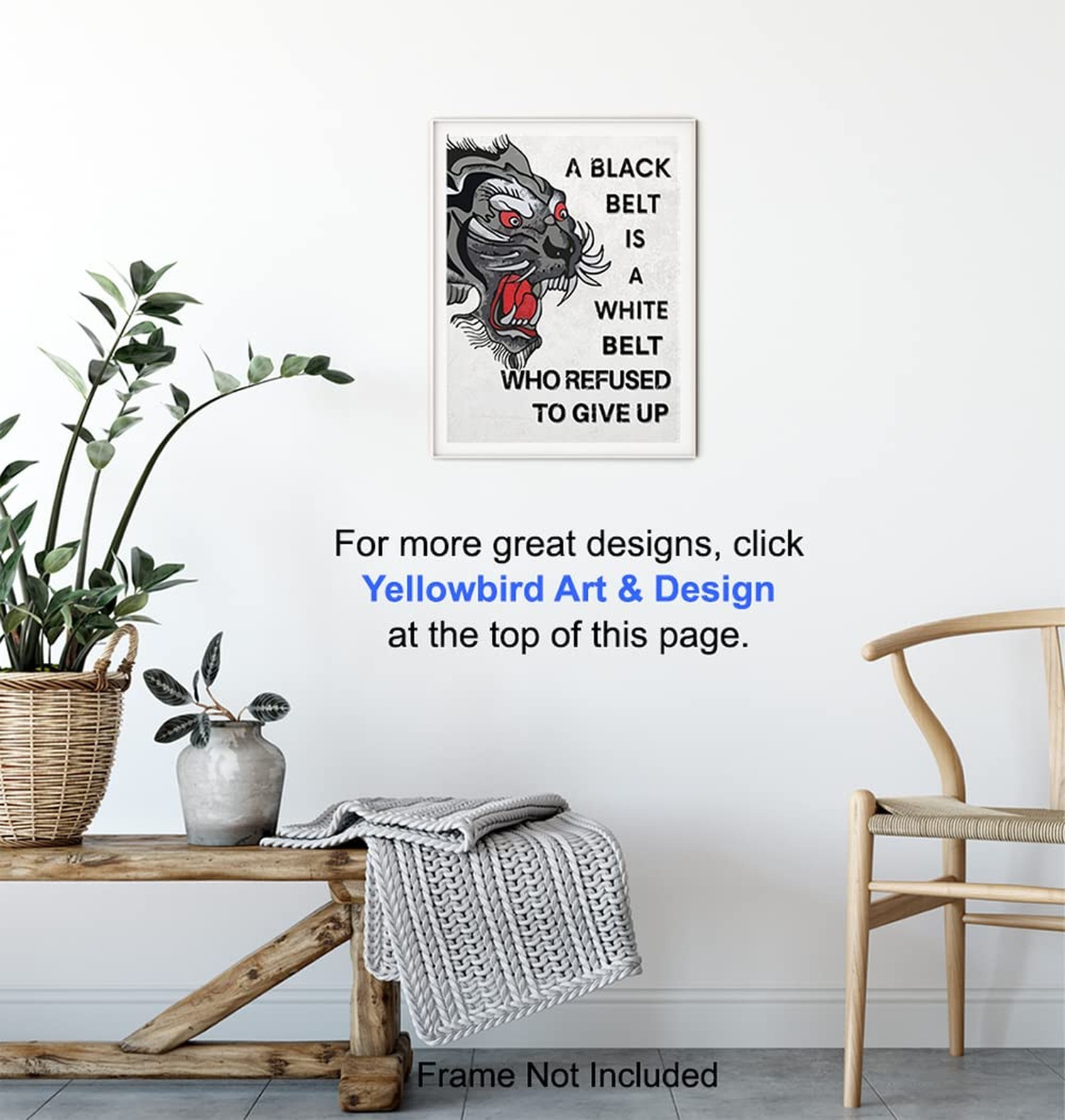 Martial Arts Motivational Wall Decor Art Print – Home, Studio or Dojo Decorat…