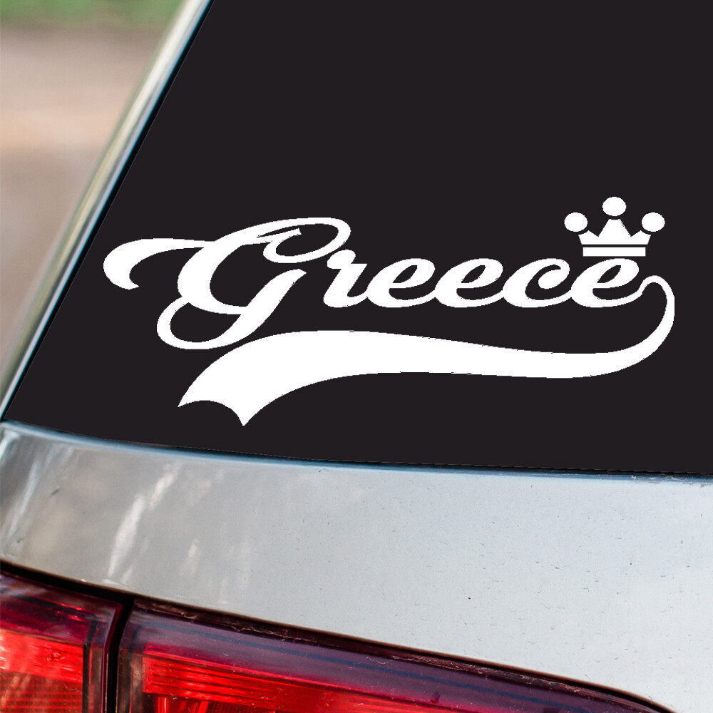 Greece Sticker Country Pride all sizes chrome and regular vinyl colors