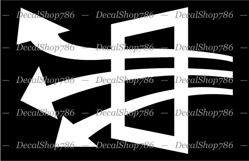 Air Flow Symbol – HVAC – Car/SUV/Truck Vinyl Die-Cut Peel N' Stick Decal/Sticker