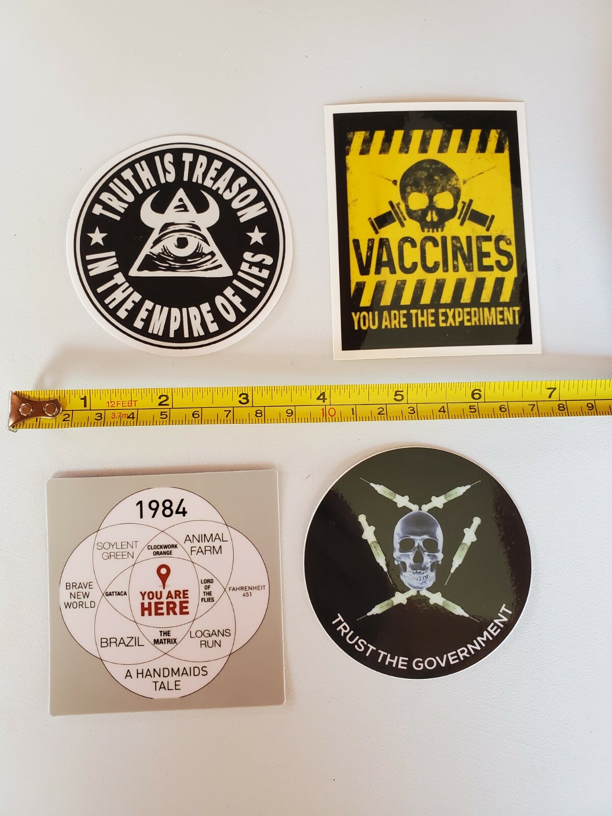 Vaccine 💉 GOV-DID PLANDEMIC HOAX STICKERS 3 Pack LOT YOU ARE THE RESEARCH