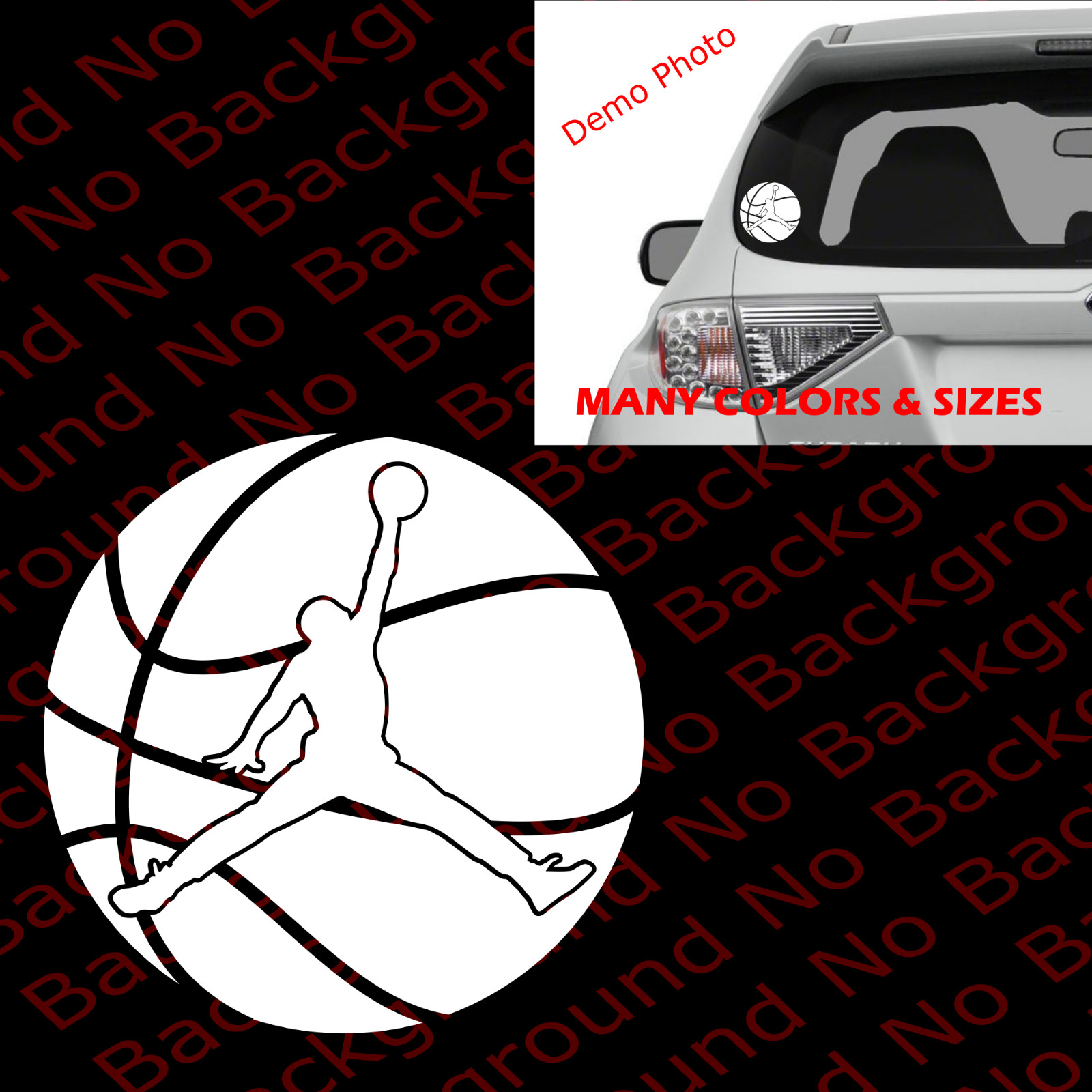 JUMPMAN Basketball Player Car Window/Laptop/Vinyl Decal DIE CUT SP004