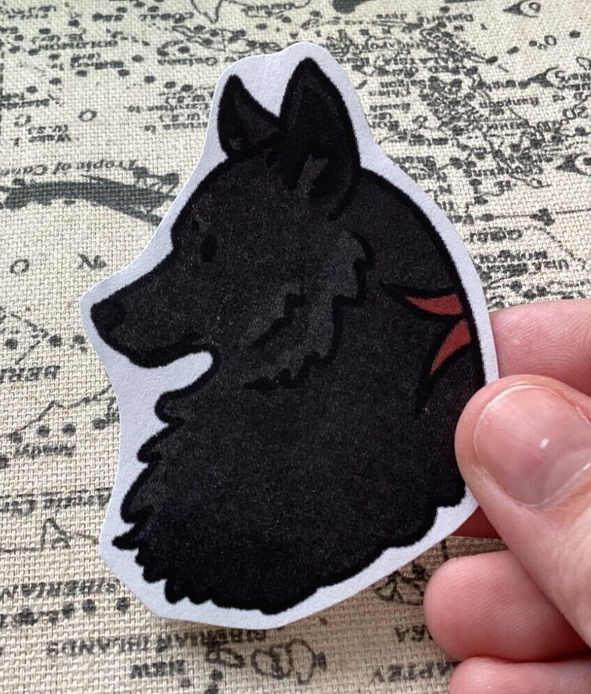 Cute Homemade Wolf Sticker -Matte Finish – Scar Wolf Free Shipping