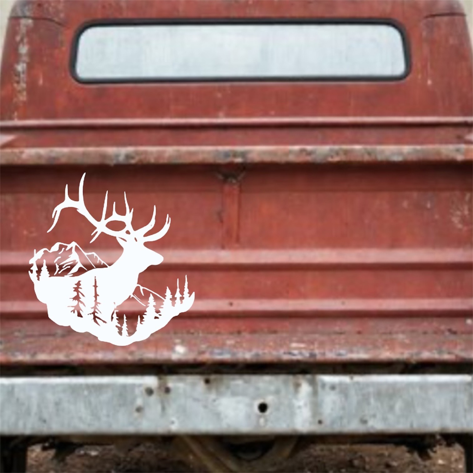 Elk Mountain#2 Vinyl Decal -Sticker for Jeep Car Truck Wall Window
