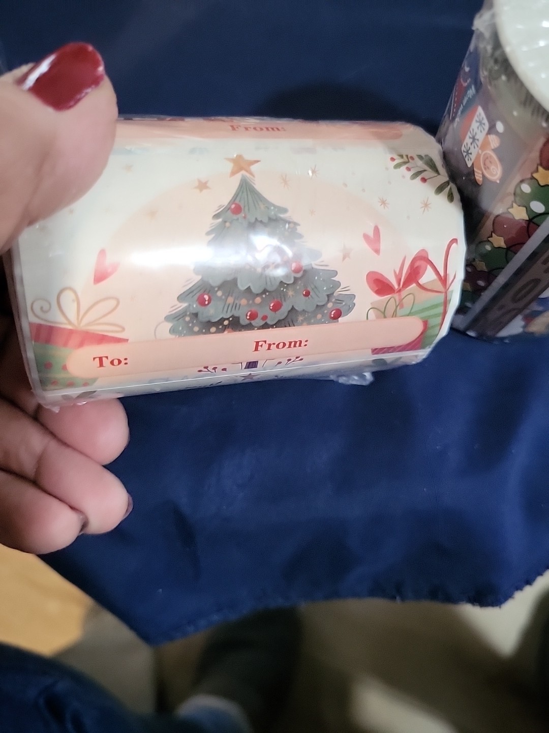 2 Big Rolls of Christmas Gift Labeling Stickers Approx 600 Stickers Total