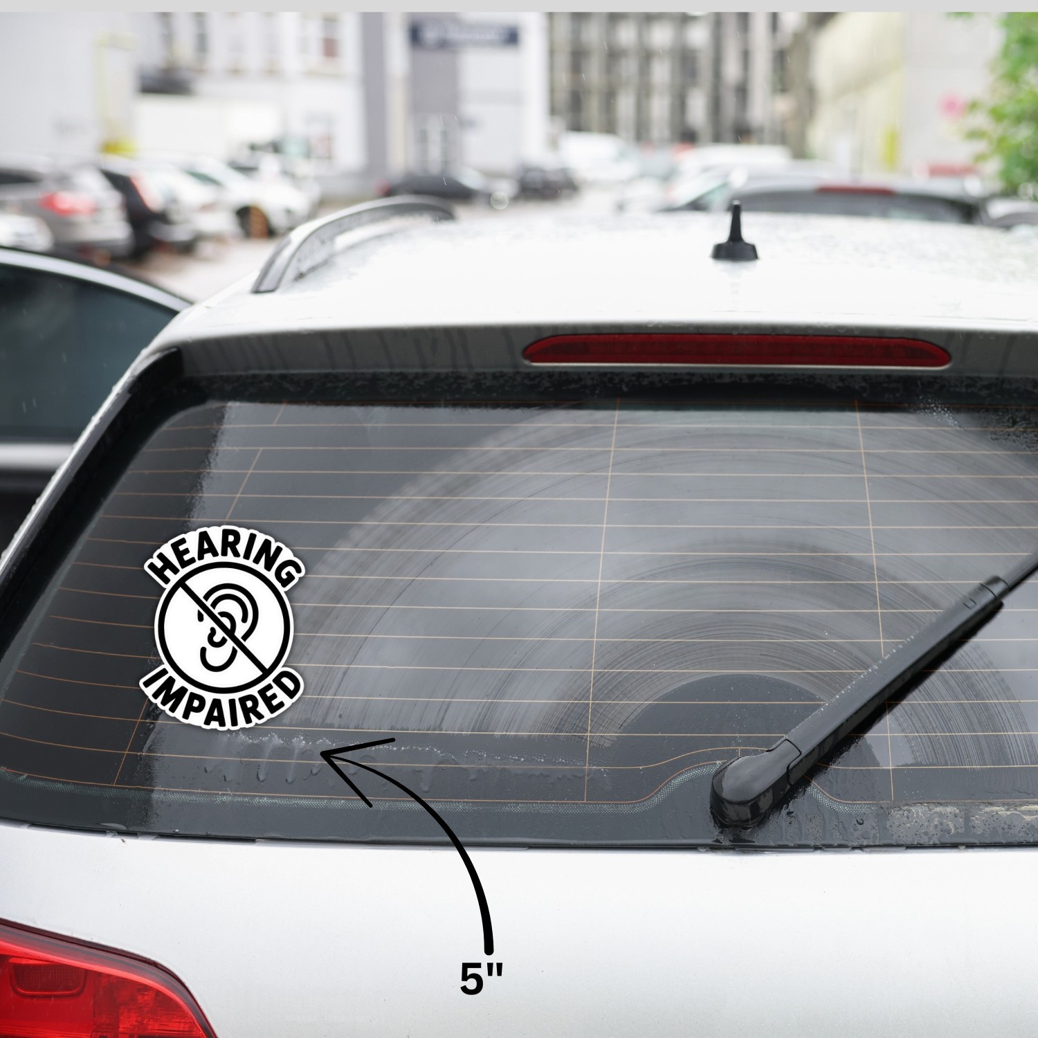 4Pcs Hearing Impaired Stickers – Hard of Hearing & Deaf Awareness Vinyl Decals