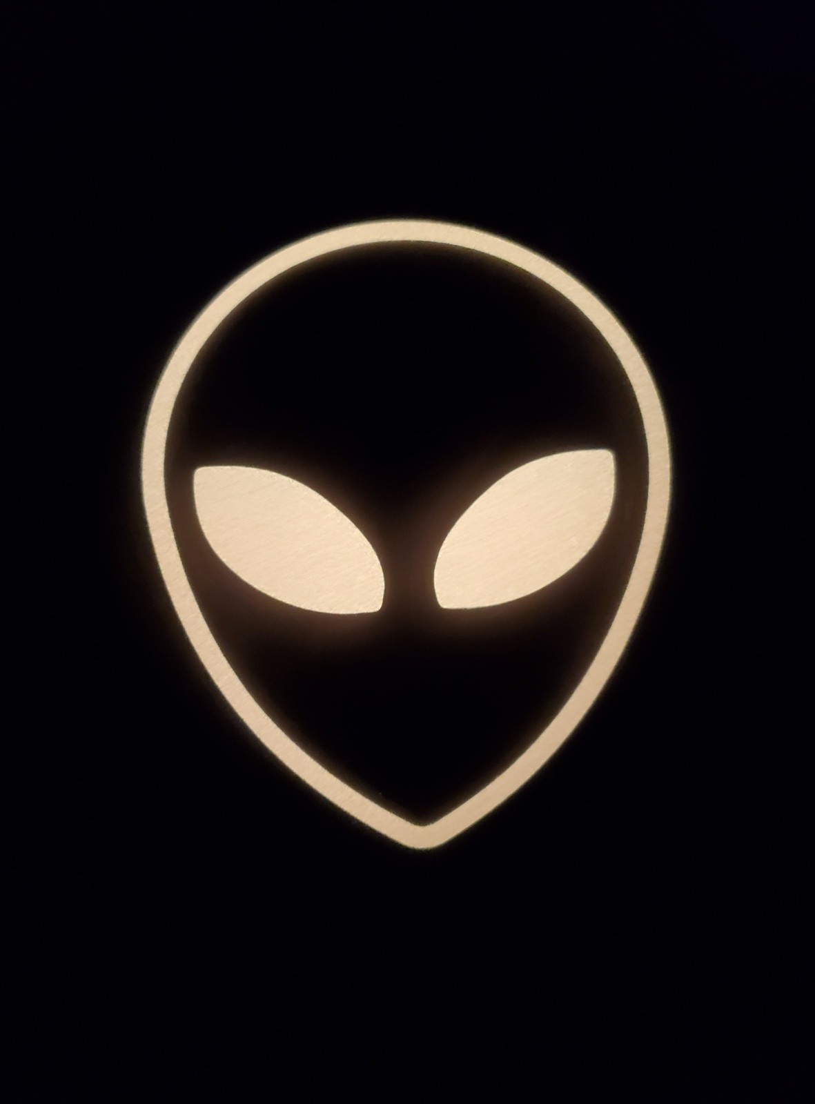 Glow In The Dark Vinyl Decals Alien Head Outline Medium Size Lit Studios New