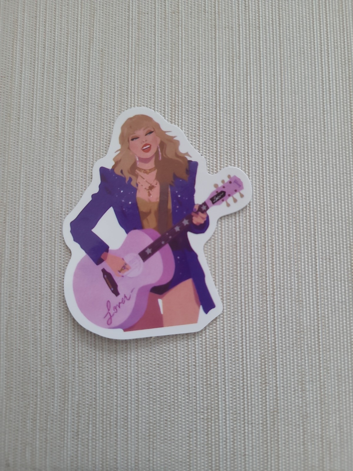 Taylor Swift vinyl sticker Purple Guitar Lover The Eras Tour