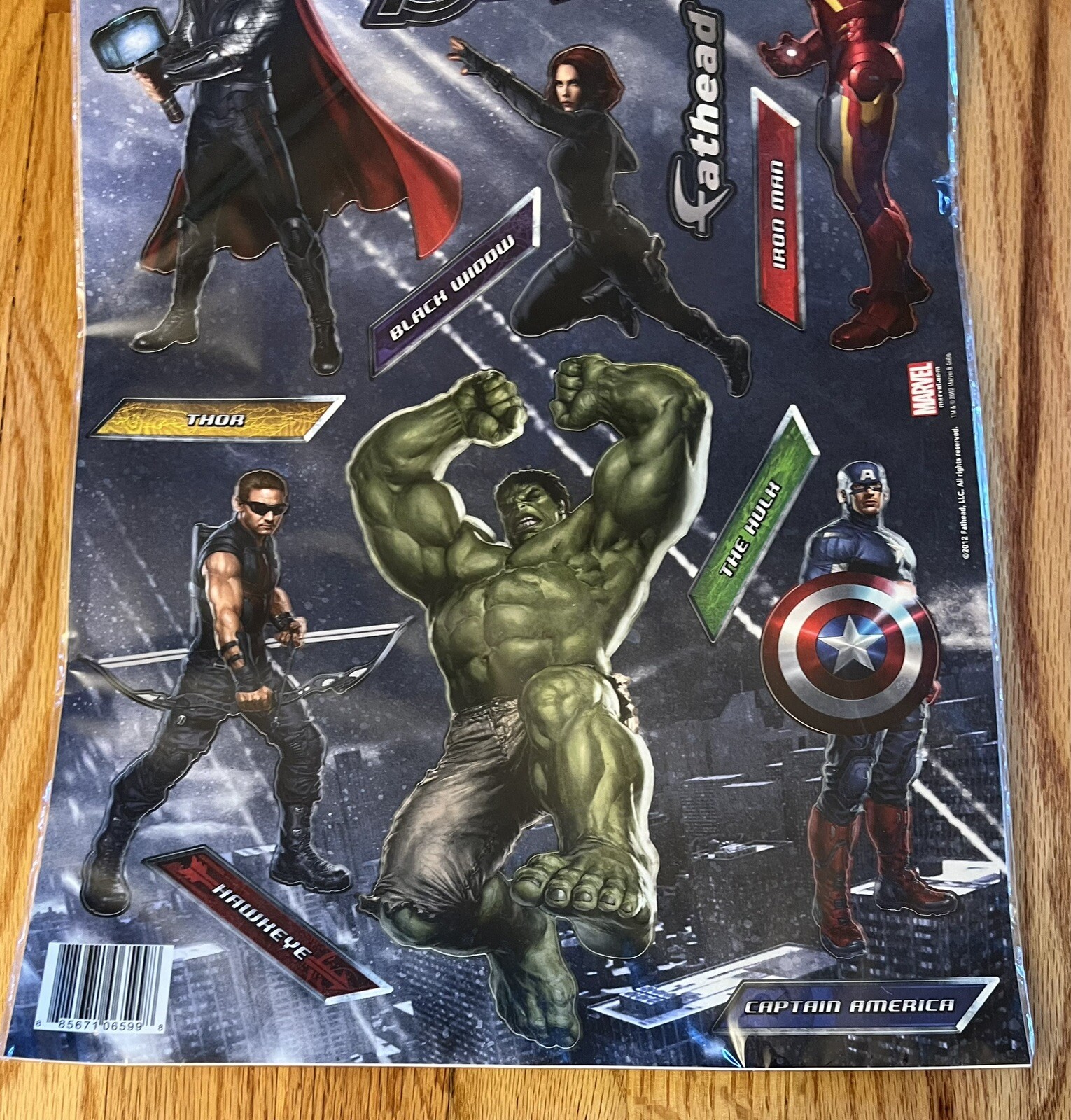 Marvel Avengers Fathead Team Decals Sealed Hulk Iron Man Thor